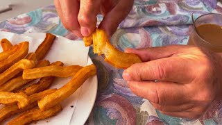 Receta de churros caseros  Como hacer churros fáciles y rápidos  Masa de churros [upl. by Aryan]