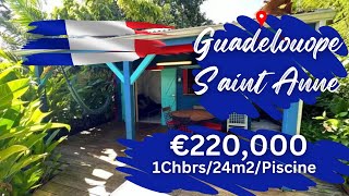 SainteAnne Guadeloupe Maison 1 chambre 24 m² piscine [upl. by Arym840]