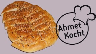 Fasten Fladenbrot  Ramazan Pidesi  AhmetKocht  türkisch backen  Ramadan Special [upl. by Ycal]