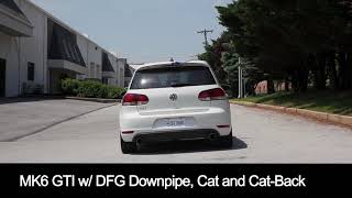 DFG Tuning MK56 GTI Downpipe wCat amp DFG Tuning Catback Exhaust System [upl. by Kyte]