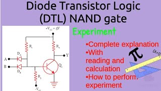 DTL NAND gate experiment with readinggraph and explanation  Diode Transistor Logic DTL practical [upl. by Merriman]