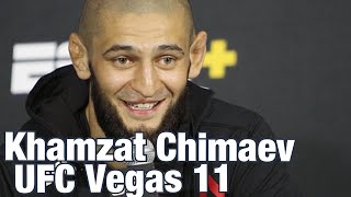 Khamzat Chimaev Ready for Title Shot in two Divisions  UFC Vegas 11 Post [upl. by Eimaj]