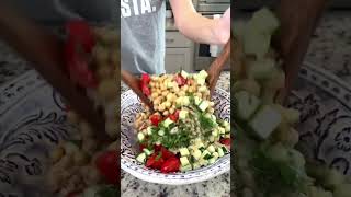 Easy Creamy Tahini Pasta Salad  Flavorful amp Healthy Side Dish [upl. by Mart174]