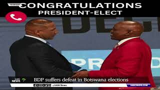 Botswana Elections  BDP suffers defeat [upl. by Philine452]