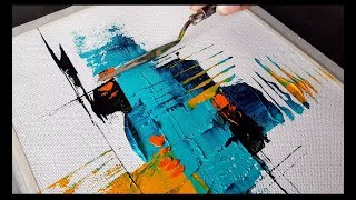 Abstract painting  Easy to create  Palette knife technique in acrylics  Demonstration [upl. by Vanessa]