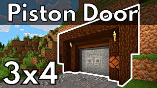 Minecraft Tutorial  3x4 piston door  EASY Java [upl. by Ali]