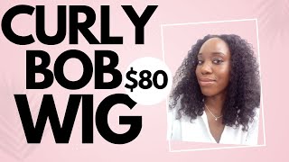 16 inch Curly Bob Wig Human Hair 🔥 Slam Bam Install [upl. by Shakti49]