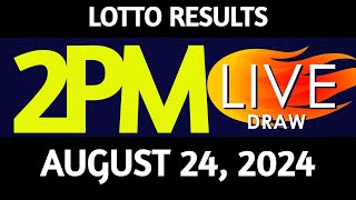 Lotto Result Today 200 pm draw August 24 2024 Saturday PCSO LIVE [upl. by Nemaj]