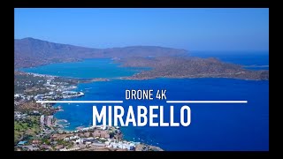 MIRABELLO BAY Drone 4K Κόλπος Μιραμπέλου Crete Greece Ultra HD [upl. by Acnaib639]