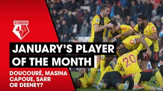 SPORTSBETIOS JANUARYS PLAYER OF THE MONTH  SARR DEENEY DOUCOURÉ CAPOUE MASINA [upl. by Ailema]