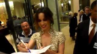 berenice marlohe signing autographs in beverly hills 11 7 12 [upl. by Adnawyt]