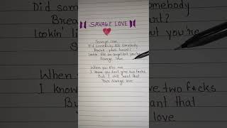 Savage love lyrics❤Jason Derulosonglyricsbtsarmybtslovershorts [upl. by Magnus]