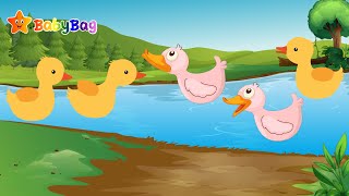 🦆 Five little ducks went swimming one day  Happy New Year Rhymes  BabyBag Nursery Rhymes [upl. by Siesser]