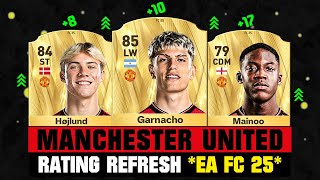 FIFA 25  MANCHESTER UNITED PLAYER RATINGS EA FC 25 😱🔥 ft Hojlund Garnacho Mainoo… [upl. by Marcella]