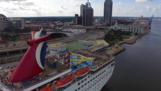 Carnival Fantasy Aerial Tour Mobile AL [upl. by Rockel]