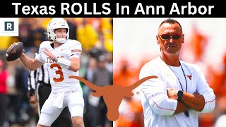 REACTION Texas vs Michigan  Texas Longhorns ROLL in Ann Arbor [upl. by Mctyre]