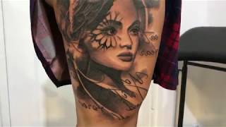 Letter  Tattoo time lapse [upl. by Cilo]