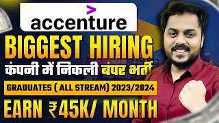 Accenture Biggest Hiring Update  OFF Campus Drive😱  Graduates  All Stream 20232024 [upl. by Ayouqes]