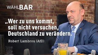 Interview mit Robert Lambrou AFD  WählBar 3 von 6  Landtagswahl 2023 [upl. by Ahsar]