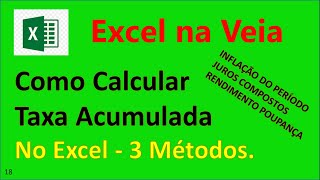 Como calcular taxa acumulada no Excel 3 Métodos [upl. by Revorg759]