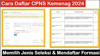 Cara Daftar CPNS Kemenag 2024 Memilih Jenis Seleksi dan Mendaftar Formasi CPNS 2024  Terapkan Tips [upl. by Notniuqal]