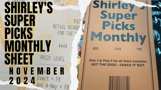 Shirleys Super Picks Monthly Lottery Sheet 🐔 November 24 [upl. by Walden]