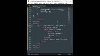 How to Create Laptop Animation Html CSS shorts [upl. by Minton]