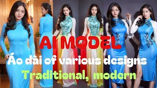 4k Ai Art lookbook Áo dài model Ms Uyen Traditional amp Modern design Áo dài so beautiful [upl. by Stoddard]