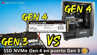 ¿Cuánto de peor funciona un SSD NVMe Gen4 en un puerto Gen3 🤭 Análisis del nuevo TeamGroup MP44L [upl. by Beitch919]