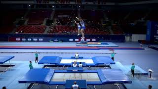 Great Britain 1 GBR M  2022 Trampoline Worlds Sofia BUL  Q2 Synchro [upl. by Nodnarb]