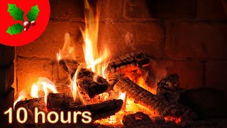 ✰ 10 HOURS ✰ Christmas FIREPLACE ✰ NO ADS ✰ PIANO Christmas Carols ♫ Christmas Music Instrumental [upl. by Kired]