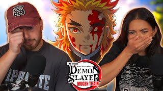 RENGOKU🔥THIS BROKE US😭  Girlfriend Reacts To Demon Slayer MUGEN TRAIN REACTION  REVIEW [upl. by Puklich]