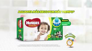 Huggies Active Sec  Aguanta más seco por más tiempo [upl. by Pas]