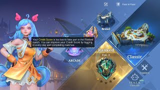 Mobile legends Credit low score can notplay Credit score Ranked 2024 [upl. by Ellivnarg]