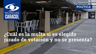 ¿Cuál es la multa si es elegido jurado de votación y no se presenta [upl. by Fabio]