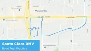 Santa Clara DMV Road Test Route  powered by YoGov [upl. by Efrem]