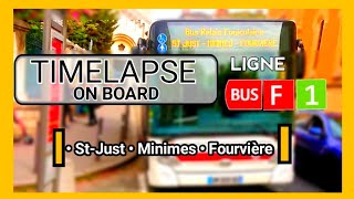 TIMELAPSE ON BOARD BRF1 •STJUST •MINIMES •FOURVIÈRE BUS TCL LYON [upl. by Weiss]