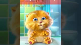 Happy Birthday  Cat Singing Happy Birthday to You  Funny Cat Birthday [upl. by Sacram]