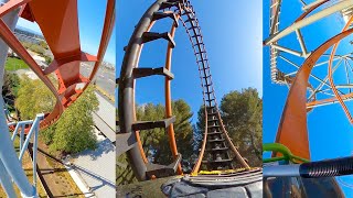 6 Awesome Roller Coasters at Californias Great America Front Seat 4K POV [upl. by Heydon53]