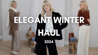 Winter Try On Haul 2024  Classy and Elegant Outfits to Recreate  LOOKBOOK [upl. by Pry399]