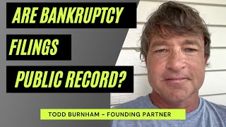 Are Bankruptcy Filings Public Record [upl. by Boleyn]