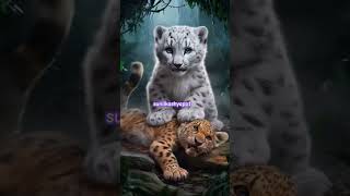 Snow leopard cube Tiger cub vs Lion blackpanther  cheetah caracal lynx serval cats shorts [upl. by Airrehs]