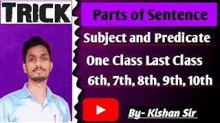 Parts of Sentence  वाक्य के भाग  English Grammar   Subject predicateVerb  Complement [upl. by Leval]