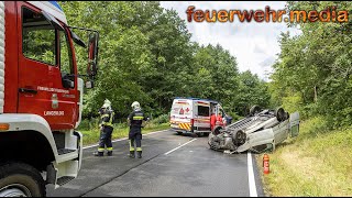 Fahrzeugüberschlag auf der L55 in Langenlois [upl. by Aeuhsoj167]