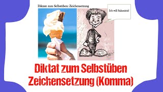 Diktat Zeichensetzung Komma  Diktate zum Selbstüben Klasse 67 [upl. by Komarek]