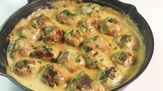 Swedish Meatballs Recipe  Easy Swedish Meatball Sauce [upl. by Demha334]