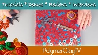 Polymer Clay TV Mixed Media Bird Canvas [upl. by Kcirdez728]