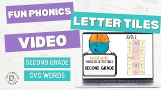 Second Grade Letter Tiles  Build FUN Phonics Words for Level 2 [upl. by Relyc]