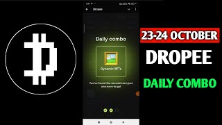 Dropee daily combo today  dropee daily combo 24 october  Daily Combo Dropee  Dropee 24 October [upl. by Marj733]