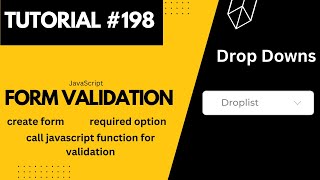 Form Validation DropDowns  Web Development Tutorial 198 [upl. by Ilwain]